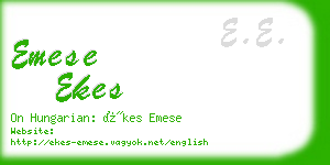 emese ekes business card